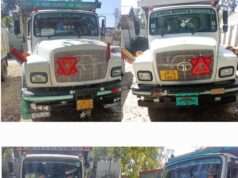 Newa Police seizes four dumpers in illegal mining crackdown, FIR registered