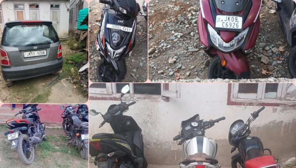 Handwara Police seize 20 vehicles, challan 21 for traffic violations