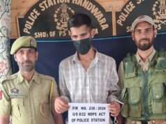 Drug peddler held in Handwara, banned medicines recovered