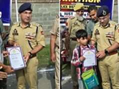Awantipora Police takes fitness drive to streets, youth turn up for Mini Marathon
