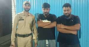 Pulwama Police tighten noose on drug rrade, two peddlers held with 33.5 gms cannabis