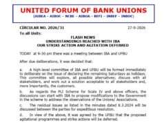 Bank Unions defer proposed strike after reaching understanding with IBA