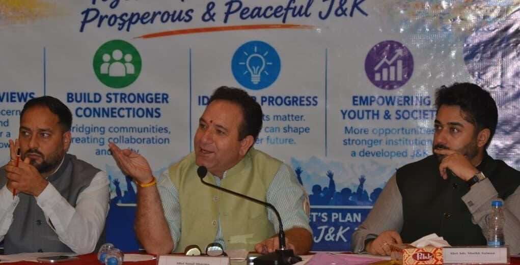 Sunil Sharma turns Srinagar outreach into sharp attack on NC Govt
