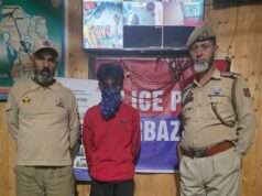 Mir Bazar Police crack down on drug trade, peddler held with 21 gms cannabis