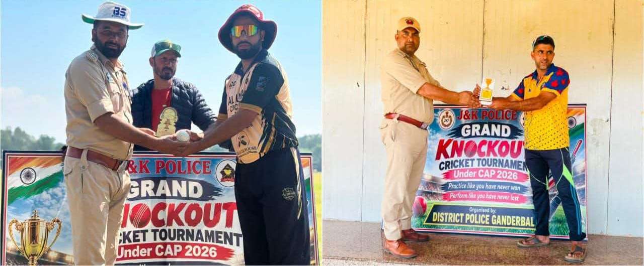 Ganderbal Police grand T20 Knockout Tournament sees high-scoring clashes