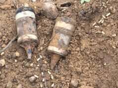 Rusted war remnants found in Samba village, three explosive shells destroyed