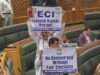 Congress MLAs display banners seeking CEC Gyanesh Kumar’s resignation