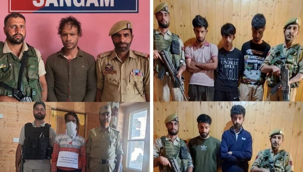 Police apprehend 7 drug traffickers in separate operations in Anantnag