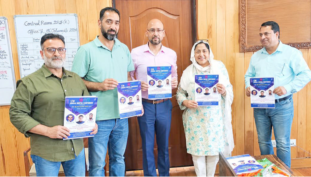 Director Health Kashmir unveils brochure for 17th IDA J&K Dental Conference