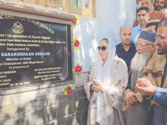 Dr Darakshan Andrabi inaugurates renovated Ziayarat Shareef Rayil Gund