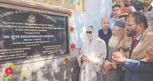 Dr Darakshan Andrabi inaugurates renovated Ziayarat Shareef Rayil Gund