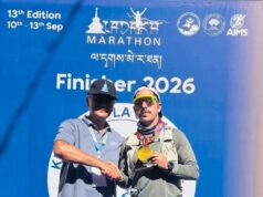 Kashmir’s Dr Mushtaq Ahmad Malla completes 72-Km Khardung La Challenge