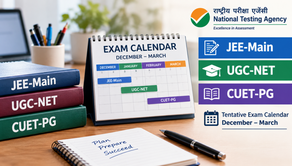 JEE-Main, UGC-NET, CUET-PG: NTA releases tentative exam calendar from December-March