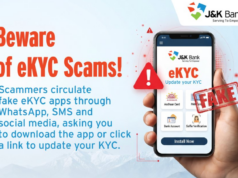 J&K Bank warns customers against fake eKYC Apps, phishing links