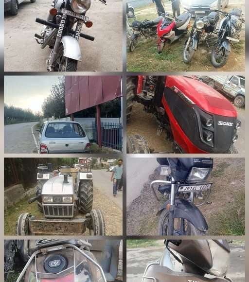 9 vehicles seized for traffic violations, two tractors held over illegal mining