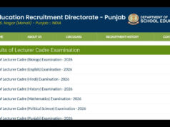Punjab Lecturer Result 2026: ERD Punjab Lecturer result 2026 declared for 1,013 posts: Check direct link to download subject-wise merit list PDF here