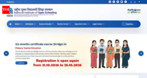 NIOS Bridge Course 2026: Registration reopens on October 21, check eligibility and application details