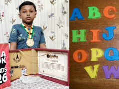 At 7, Tripura boy Rudransh Bhowmik wrote the alphabets of 30 languages, including Arabic, Japanese and Russian, in just 93 minutes
