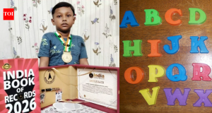 At 7, Tripura boy Rudransh Bhowmik wrote the alphabets of 30 languages, including Arabic, Japanese and Russian, in just 93 minutes