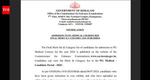 Kerala Neet Pg 2026: Kerala NEET PG 2026: CEE releases final merit list and category list; check details here
