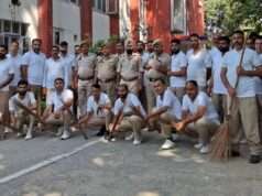J&K Police observes Gandhi Jayanti with cleanliness drive at 1 JKAP IR Bn Hqrs in Reasi
