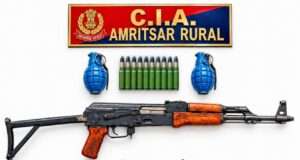 Amritsar Rural Police busts arms-explosives network, AK-47, grenades recovered; one held