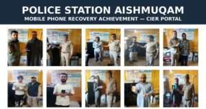 Aishmuqam Police traces 11 stolen, missing mobile phones using CEIR Portal