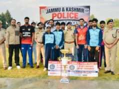 Pulwama Cricket Team lifts U-19 Championship Trophy as Police concludes Youth Tournament Under CAP