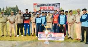 Pulwama Cricket Team lifts U-19 Championship Trophy as Police concludes Youth Tournament Under CAP