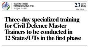 J&K among 12 UTs, States selected for Army-led Civil Defence training initiative