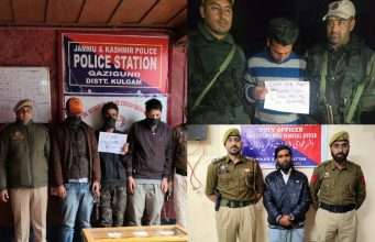 Six drug peddlers arrested in Anantnag, Kulgam; ganja, cannabis, heroin-like substance seized