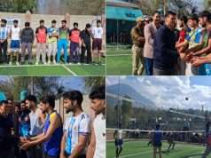 Ganderbal Police inaugurates Volleyball Tournament to mark Sardar Patel’s legacy, Sunshine Kangan wins opener
