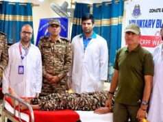 22 CRPF personnel donate blood at Wadoora Camp on National Voluntary Blood Donation Day