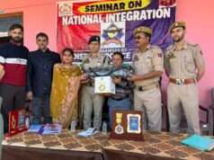 Reasi Police promotes national unity, communal harmony through CAP seminar at Mahore, students felicitated