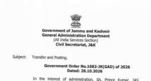 Prince Kumar appointed Additional Chief Executive Officer of Shri Amarnath Shrine Board