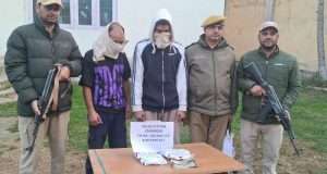 Zainapora Police arrests two drug peddlers, recovers 234 gms cannabis, ₹13,000 cash