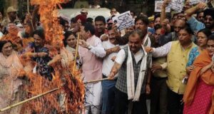BJP stages protest outside Congress office in Jammu
