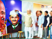 JKPCC marks Mahatma Gandhi, Lal Bahadur Shastri birth anniversaries with tributes in Srinagar