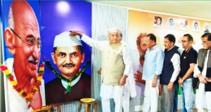 JKPCC marks Mahatma Gandhi, Lal Bahadur Shastri birth anniversaries with tributes in Srinagar