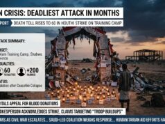 Death toll rises to 60 in Houthi strike on Yemen training camp in deadliest attack in months
