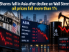 Shares fall in Asia after decline on Wall Street, oil prices fall more than 1%