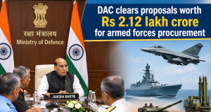 DAC clears proposals worth Rs 2.12 lakh crore for armed forces procurement