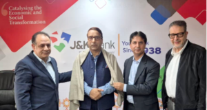 J&K Bank honours JKPICCA president, backs focus on agri-infrastructure