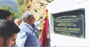 MLA Sajjad Shaheen lays foundation stones for Rs 4.61 crore road projects in Banihal