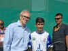 CM Omar Abdullah picks up racquet, plays soft tennis with Mohammad Qais