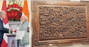 PM Modi gifts Kashmiri walnut panel, Gulmarg cheese to Swiss President
