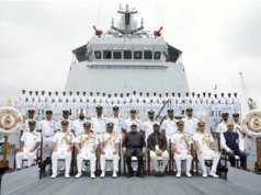 Vice-President commissions Navy’s 1st indigenous multi-purpose vessel INS Samarthak